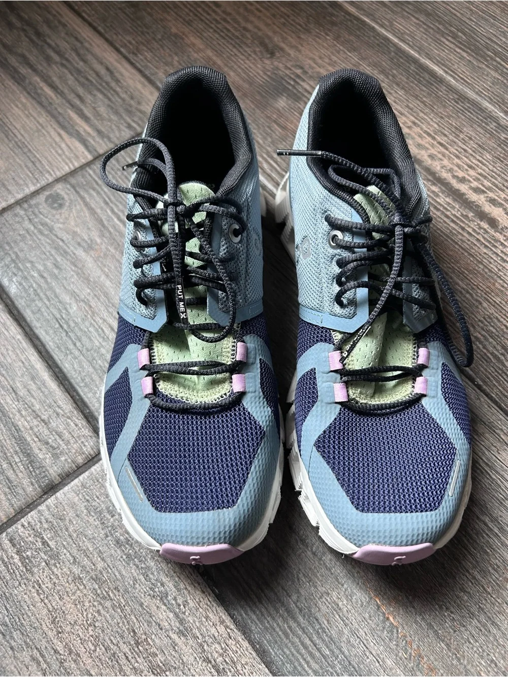 Women’s On Cloud Navy & Light Blue Athletic Sneakers - - Picture 1 of 6